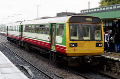 class 142s and 143s in Cardiff Railway livery