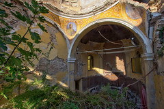 Collapsed Yellow Church