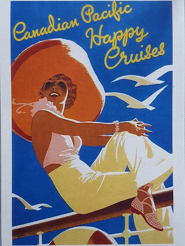 Travel poster Canadian Pacific happy cruise