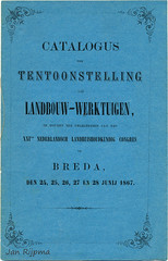 1867 Breda  Catalogus der tentoonstelling van Landbouw-Werktuigen. Het 21ste Nederlandsch Landhuishoudkundig congres.