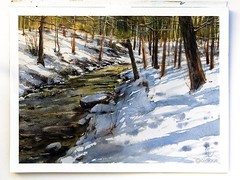 Snowscape painting