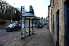 The bus stops of mid calder.