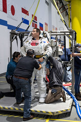 Spacewalk training with Aki