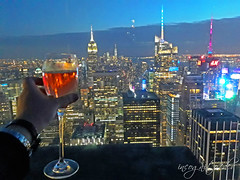 At Bar SixtyFive on Top of the Rock Rockefeller Center City Lights at Night Manhattan New York City NY P00002