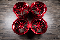 Velgen Forged SL Series SL-10 20' Cherry Red Center | Cherry Red Lip | Black Hardware