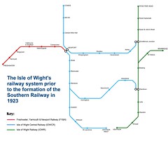 Isle of Wight railway maps