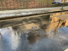A water pipe was damaged by the cold weather, London