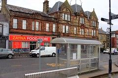 The bus stops of west calder.