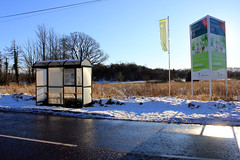 The bus stops of east calder.