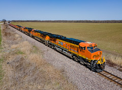BNSF 6111 (ES44AC) 25th Anniv.) Train:GALMEM Clarkedale, Arkansas