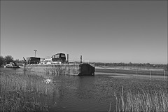 Flooding River Hull in Monochrome Weel holderness.
