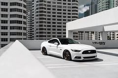 BAGGED FORD MUSTANG GT VELGEN FORGED SL SERIES SL-9 BRUSHED BRONZE