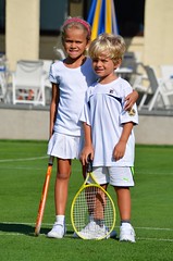 Violet & Everett Before Tennis Practice