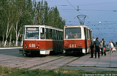 Horliwka Straßenbahn 1992 und 2001