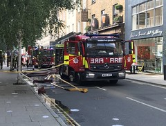 Fire at Lord of the Land Fitzrovia London