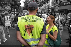 Paris, manifestation du 17 juillet 2021 des Gilets Jaunes contre l'injustice sociale & l'obligation vaccinale