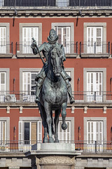 Estatua ecuestre de Felipe III/ Plaza Mayor/ Madrid