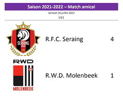 Saison 2021-2022 - U21 - RFC Seraing - RWDM : 4-1 (amical)