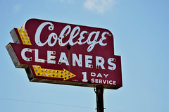 Advertisement, Sign, Cleaners