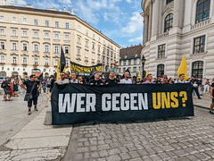 Demo der Identitären Bewegung wegen Symbol-Verbot am 31. Juli 2021 in Wien