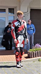 German ginger in Dainese leather, Bremerhaven  June 4. 2017