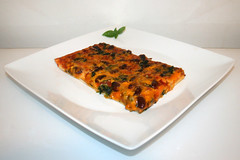 Spinach salami kidney beans  pizza / Spinat Salami Kidneybohnen Pizza