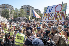 Paris, manifestation du 14 août 2021 contre le projet de loi sanitaire