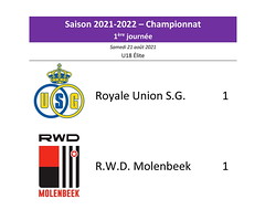Saison 2021-2022 - U18 - Royale Union S.G. - R.W.D.M. : 1-1 (championnat)