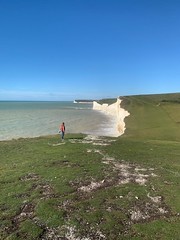 Walking through Seven Sisters Cliff