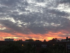 Sunset sky, view from 2500 Q Street NW, Georgetown, Washington, D.C.