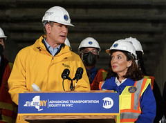 Governor Hochul and MTA Leadership Tour Second Avenue Subway Tunnel
