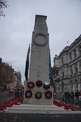 2021 Remembrance Sunday Poppies, Glorious Dead, Cenotaph, Edwin Lutyens (Architect and Designer), Whitehall, City of Westminster, London, SW1A 2AN