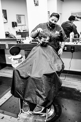 Pachi Haircut at Great Lakes Naval Base