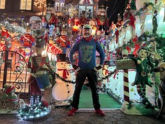 Ryan Janek Wolowski visiting the Dyker Heights Christmas Lights Lucy Spata house 1152 84th St Brooklyn NY 11228 NYC USA December 18th 2021