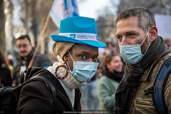 Paris, manifestation du corps enseignant du 13 janvier 2022