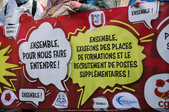 Paris, manifestation du social et medico-social du 11 janvier 2022