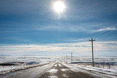 Winter Drive South of Elkwater, Alberta