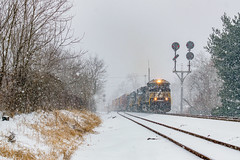Trains in the Snow
