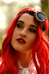 190414 Haarzuilens - Elfia 2019 - Steampunk Girl with Red Hair #
