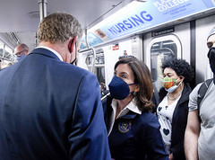 Governor Hochul and MTA Chair and CEO Lieber Ride the Subway to Visit 36th Street Station Incident Victims at Maimonides Medical Center
