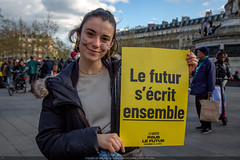 Paris, manifestation des Gilets Jaunes en convergence avec la manifestation pour le climat