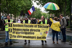 Paris, manifestation du 23 avril 2022 des Gilets Jaunes