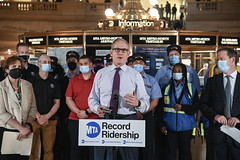 MTA Leaders Announce Record Pandemic-Era Subway, Metro-North, and Long Island Rail Road Ridership