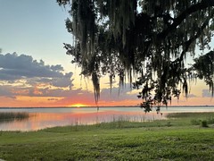 Sunset over lake Hamilton Florida