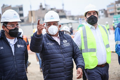 070622 Alcalde Miguel Romero y misión del Banco Mundial supervisan las obras de ampliación del tramo norte del metropolitano