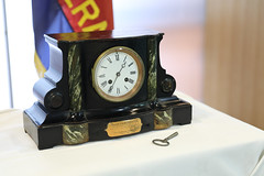 The Founder's Clock is presented to International Headquarters