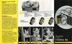 Kodak Retina IIa Type 016 and Closeup Rangefinder Advertising Brochure.