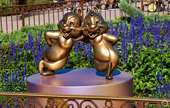 Disney 5oth Anniversary Gold Statues