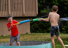 Pete and Janna Party: Levi and Jonny Water Fight