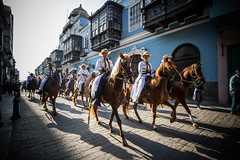 230722 Pasacalle de caballos peruanos de paso en el Centro Histórico de Lima